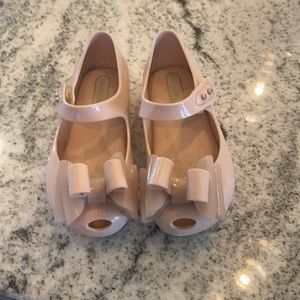 Blush Pink Mini Melissa Shoes size 8
